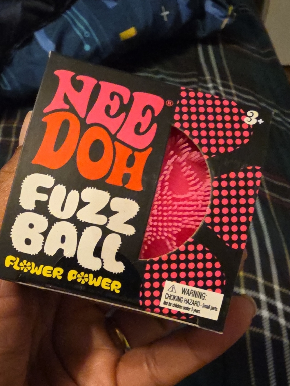 NeeDoh Pink Fuzz Ball Kids Toy - Flower Power AUTHENTIC